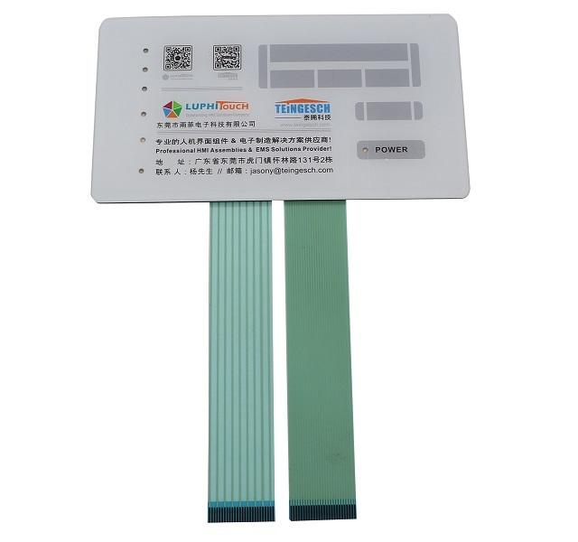 Prenda impermeable capacitiva de los interruptores de membrana del circuito del poliéster IP67 1