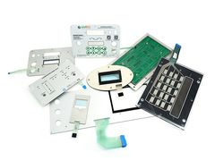 Interruptor de membrana de aluminio del animal doméstico del soporte con el conector hembra